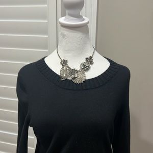 Silver Necklace Statement Piece